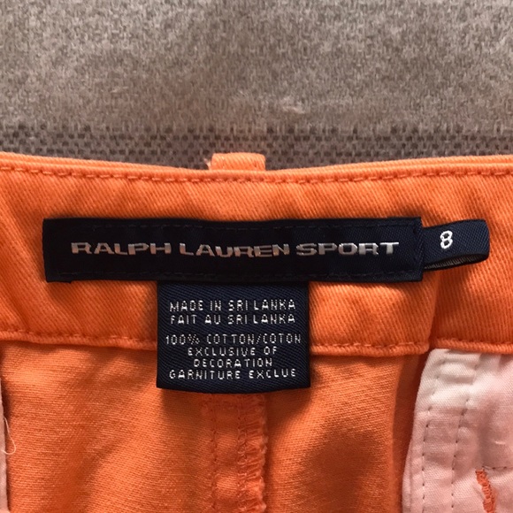 Ralph Lauren Sport Size 8 Orange Shorts - NEW - Picture 4 of 4